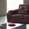 Burgundy Brown Full Italian Leather Modern Sofa w/Options