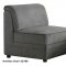 Bois Modular Sectional Sofa 7Pc Set 53780 Gray Velvet by Acme