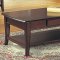 Classic Dark Brown Coffee Table & End Tables 3PC Set w/Drawer