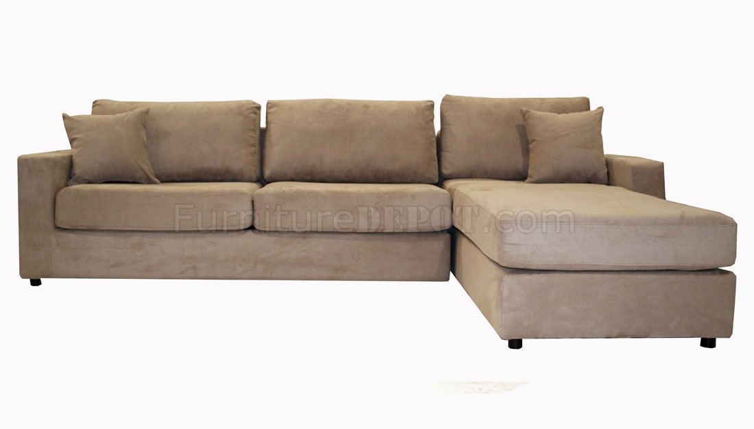 Microfiber Sectional Sofa with Pull-Out Bed AWSS Anaheim