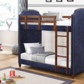 Diego 460380 Bunk Bed in Navy Blue & Nutmeg by Coaster