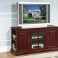 Rich Cherry Finish Traditional TV Stand w/Side Storage