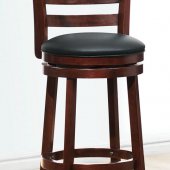 Dark Cherry Set of 2 Classic Edmond Swivel Pub Chairs