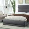Cooper Upholstered Bed in Grey Linen Fabric w/Options