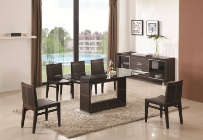 Elegance Dining Table in Chocolate by J&M w/Options