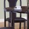 Black High Gloss Finish Contemporary 5PC Dinette w/Octagon Table