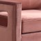 Noah Accent Chair 511 in Pink Velvet Fabric by Meridian