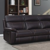 Albany Power Sofa 603291PP in Dark Brown by Coaster w/Options