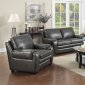 Matera Sofa & Loveseat Set in Grey Leather w/Options