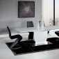 D2279 Dining Table in White by Global w/Optional Black Chairs