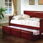 Cherry Finish Contemporary Elegant Daybed w/Trundle