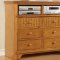 Honey Finish 5Pc Modern Bedroom Set w/Queen or King Bed