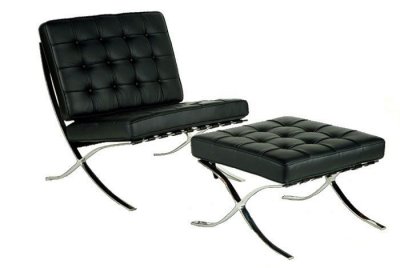 Tufted Chair on Black Button Tufted Full Leather Modern Chair At Furniture Depot
