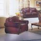 Burgundy Leather Living Room Set