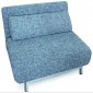 Grey Fabric Contemporary Sofa Bed Convertible w/Metal Legs