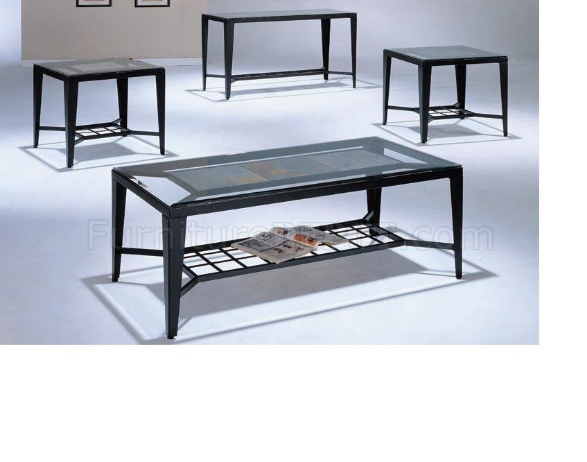 black living room table sets on Black Finish Modern 3 Pc Coffee Table Set W Optional Sofa Table At