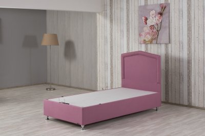 Casa Rest Kids Storage Bed in Pink Fabric by Casamode