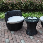 P50274 Outdoor Patio 3 Pc Set in Dark Brown by Poundex w/Options