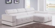8065 Sectional Sofa in White Bonded Leather by American Eagle
