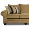 Beige Suede Fabric Modern Casual Sofa & Loveseat Set w/Options