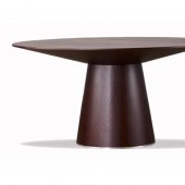 Wenge Finish Contemporary Round Dining Table w/Tapering Base