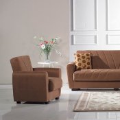 Tampa Sofa Bed in Light Brown Fabric w/Optional Loveseat & Chair