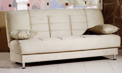 Vegas Rainbow Beige Sofa Bed in Microfiber by Istikbal