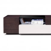 TV015 TV Stand in Brown Oak/Grey Lacquer by J&M Furniture