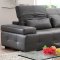 S812-DG Sectional Sofa in Dark Gray Leather by Pantek