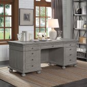 Gustave Executive Desk OF00201 in Gray Oak by Acme