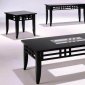 Antique Style Black Finish Modern 3Pc Coffee Table Set