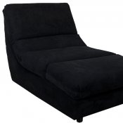 Black Fabric Modern Elegant Chaise Lounger