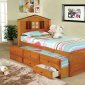 CM7762A Twin Lakes Captain Bed in Oak w/Trundle & Drawers