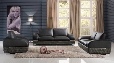8001 Sofa in Leather by ESF w/Optional Loveseat & Chair