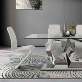 D1675DT Dining Table by Global w/Optional D9002DC White Chairs