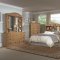 Pine All Wood Country Style Bedroom w/Hand-Carved Wood Accents
