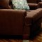 Brown Terry Cloth Living Room W/Button Tufted Seats