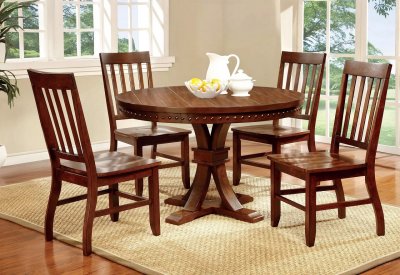 Foster I CM3437RT Round Dining Table in Dark Oak w/Options