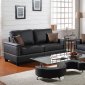 F7873 Sofa & Loveseat Set in Black Bonded Leather by Boss