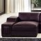 T132V Sectional Sofa in Brown Leather by VIG