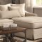 Knottley 500180 Sectional Sofa in Beige Fabric by Coaster