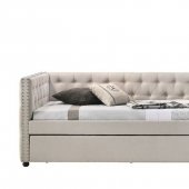 Romona Full Daybed 39445 in Beige Fabric by Acme w/Trundle
