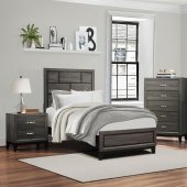 Davi 4Pc Youth Bedroom Set 1645 in Gray by Homelegance