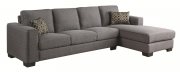 500311 Norland Sectional Sofa by Coaster in Grey Fabric