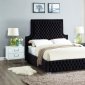 Sedona Upholstered Bed in Black Velvet Fabric w/Options