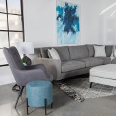 Clint Sectional Sofa 509806 in Gray Fabric by Coaster