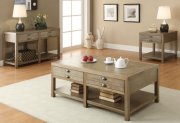 701958 Coffee Table in Driftwood by Coaster w/Options