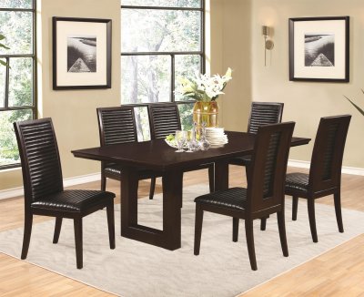 105721 Chester Dining Table in Chocolate by Coaster w/Options