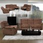 Chocolate Microfiber Modern Sofa & Loveseat Set w/Options