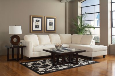 500715 Walker Sectional Sofa by Coaster in Off-White Fabric